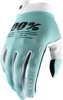 100% iTrack Gloves Aqua Medium Men's Short Cuff MX - Aqua, Medium, men's short cuff MX gloves