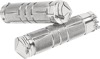 Accutronix Knurled Diamond Custom Grips Chrome 1in For Harley-Davidson - Chrome billet grips For Harley-Davidson models