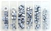 Bolt Fuji Lock Nut Assortment Pack Silver - 100 Piece Kit