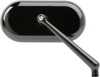Arlen Ness Forged Billet Oval Mirror Right Hand Black Short Stem