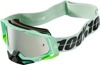 100% Racecraft 2 Goggles Palomar Green Mirror Silver Flash Adult - Anti-fog mirrored lens goggles, adult, Palomar Green