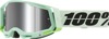 100% Racecraft 2 Goggles Palomar Green Mirror Silver Flash Adult - Anti-fog mirrored lens goggles, adult, Palomar Green