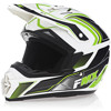 FMX N-600 Youth Large Motocross Helmet, White & Green, Double D Closure, DOT