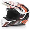 FMX N-600 Medium Motocross Helmet, White & Orange, Double D Closure, DOT