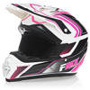 FMX N-600 Small Motocross Helmet, White & Pink, Double D Closure, DOT Approved