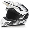 FMX N-600 Medium Motocross Helmet, White & Silver, Double D Closure, DOT