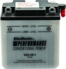 BikeMaster 6N6-3B-1 Conventional Battery - Conventional 6N6-3B-1 battery, 48 CCA