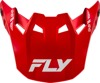 FLY RACING Formula CC Objective Visor Red/White MD/LG - Replacement visor for Formula CC helmets