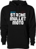 DBK Stache Mullet Moto Hoodie Black 2X - Black 2X Moto Hoodie by DBK