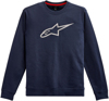 Alpinestars Ageless Crew Fleece Navy/Grey Large - Navy/Grey fleece sweatshirt, size Large