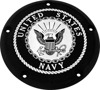 Custom Engraving 6in M8 Softail Derby Cover Navy Black For Harley 2018-2022