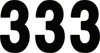 Factory Effex 4" Pro Numbers Black #3 Pack of 3 Decals