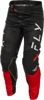 Fly Racing Kinetic Mesh Center Pants Black/White/Red 30 - Durable, ventilated riding pants with BOA fit system