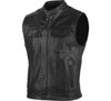 Speed and Strength Band Of Brothers Leather Vest Black Medium - Men's leather riding vest in black, size medium