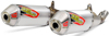 T-6 Dual SS Slip On Exhaust Mufflers - For 19-20 Honda CRF450R/RX