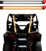 XKGLOW 12" Strobe Tube Lights White/Amber 4pc with Traffic Modes