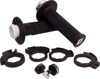 ODI Micro-X Half-Waffle V2 Lock-On Grips Black/Silver - Lock-on grips for micro handlebars, Black/Silver
