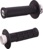 ODI Micro-X Half-Waffle V2 Lock-On Grips Black/Silver - Lock-on grips for micro handlebars, Black/Silver