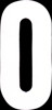 #0 4" Tall White "Extreme" Stick-On Race Numbers - 3 Pack