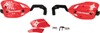 Fire Power 1 1/8 in Closed Handguard Red - Closed red handguard for 1 1/8 in handlebars