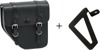 Customacces Ibiza Saddlebag Black Left 12L - 11L left saddlebag, black synthetic leather