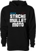 DBK Stache Mullet Moto Youth Hoodie Black YS - Youth small black hoodie by DBK