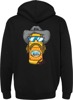 DBK Stache Mullet Moto Youth Hoodie Black YS - Youth small black hoodie by DBK