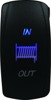 DragonFire Racing Lighted Winch Switch Blue Dual LED In/Out - Blue LED winch switch, dual in/out, universal fit