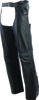 Kuryakyn Plains Leather Chaps Black Small Men's - Medium weight leather chaps, Black, Small, Men's