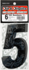 #5 6" Tall Black "SX" Stick-On Race Numbers - 3 Pack