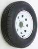 AWC Trailer Tire and 8 Spoke Steel Wheel Assembly White - Radial trailer tire and steel wheel, white finish