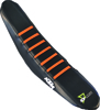D'Cor Gripper Seat Cover Black/Orange Ribs Fits 11-15 KTM SX/F