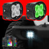 XKGLOW 20W Round LED Cube Lights Flood Beam with RGB Accent Kit