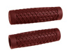ODI Vans Grips Oxblood 1in Closed End Rubber Pair - Classic Vans pattern grips, Oxblood, 1in bars, Pair