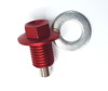 Moose Red Magnetic Drain Plug M12x1.5 x 22mm w/ Washer