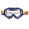 Ariete Adrenaline Senior MX Goggles Blue Yellow OTG Clear Lens - Blue/Yellow MX goggles with clear lens, OTG design