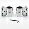 Taper Leg Windshield Mount Kit Chrome by National Cycle Fits V-Star & Vulcan 900