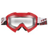 Ariete Adrenaline MX Goggles Senior Red Black OTG Clear Lens - Red/black OTG motocross goggles with clear lens