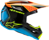 Alpinestars SM3 Youth Fray Helmet Black/Orange YM - Youth medium off-road helmet in Black/Orange