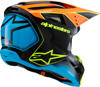 Alpinestars SM3 Youth Fray Helmet Black/Orange YM - Youth medium off-road helmet in Black/Orange