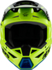 Alpinestars SM3 Youth Radium Helmet Yellow Fluo/Black/Blue YM - Youth MX helmet in Yellow Fluo/Black/Blue, size YM