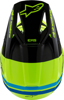 Alpinestars SM3 Youth Radium Helmet Yellow Fluo/Black/Blue YM - Youth MX helmet in Yellow Fluo/Black/Blue, size YM