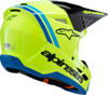Alpinestars SM3 Youth Radium Helmet Yellow Fluo/Black/Blue YM - Youth MX helmet in Yellow Fluo/Black/Blue, size YM