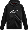 Alpinestars Ageless Zip Hoodie V3 Black/White X-Large - Black/White XL hoodie for casual or riding wear